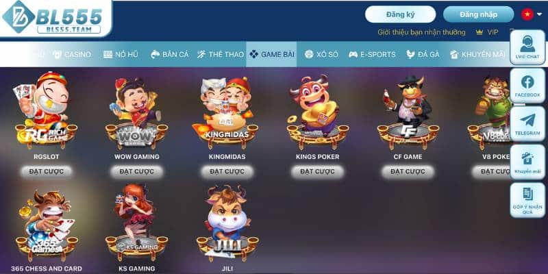 Khám phá sơ lược về sảnh game bài BL555